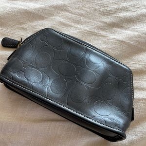 Used Genuine leather Coach makeup carrier